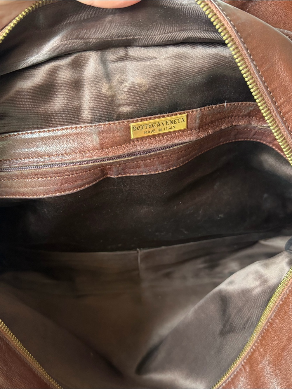 Authentic Bottega Veneta Intrecciato Leather Shoulder Tote in Dark Brown - Picture 8 of 15